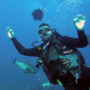 Diver in the Marine Reserve at Cabo de Palos